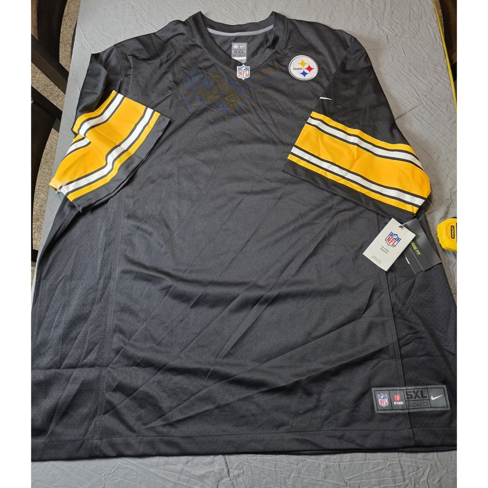 Nike Pittsburgh Steelers On Field NFL Jersey Mens 4XL Black NWT